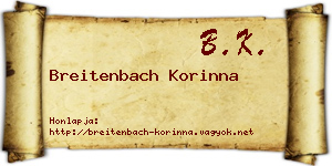 Breitenbach Korinna névjegykártya
